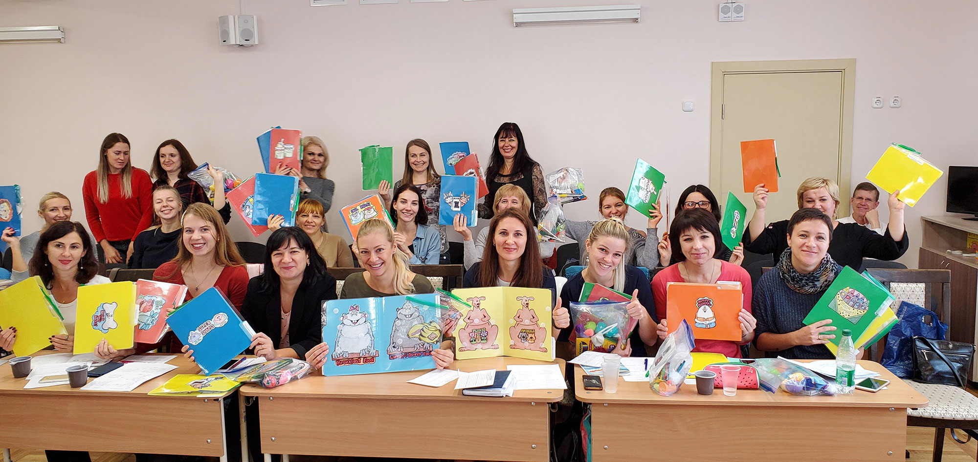 Group photo of teachers in Belarus