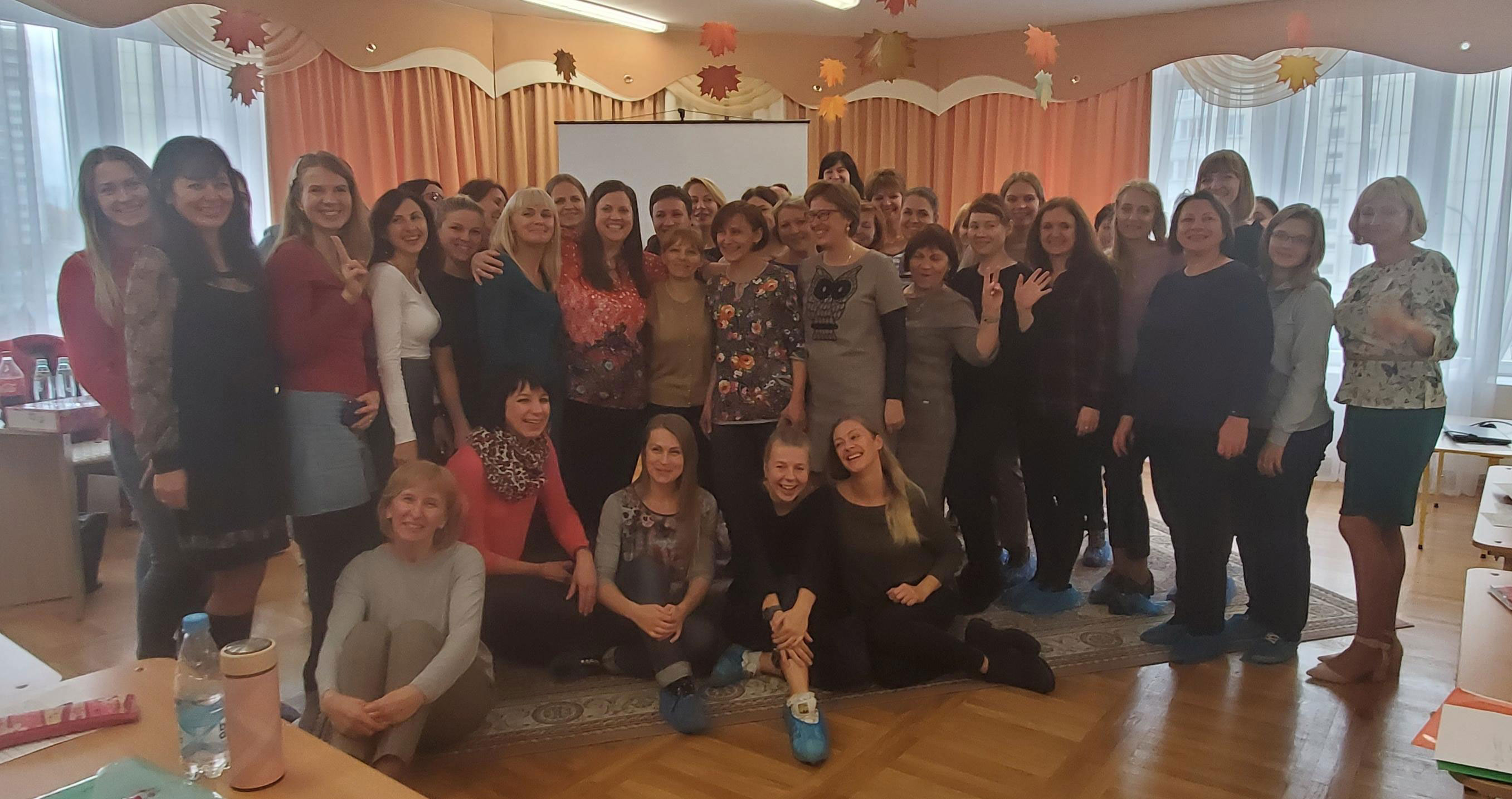 Group photo of teachers in Belarus