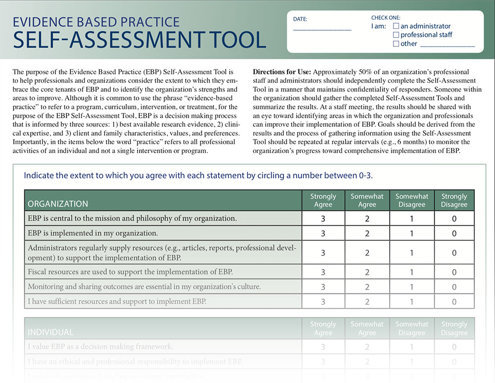 EBP Assessment tool preview